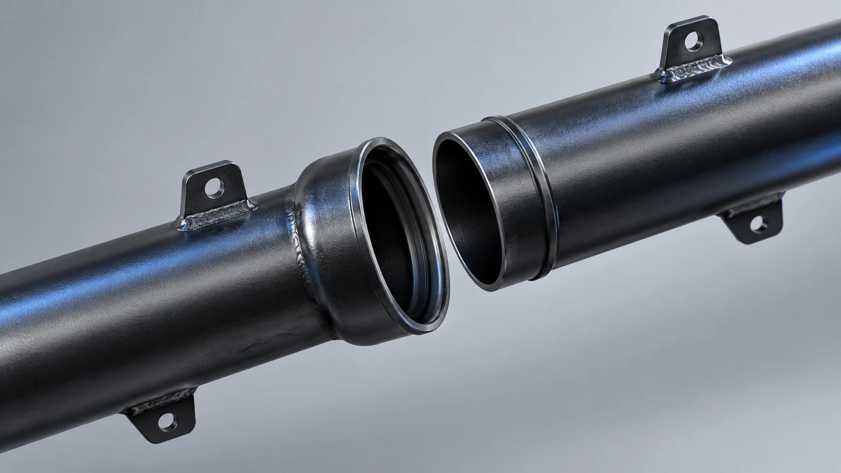 Illustration of a bell-mouth sonic logging tube connection